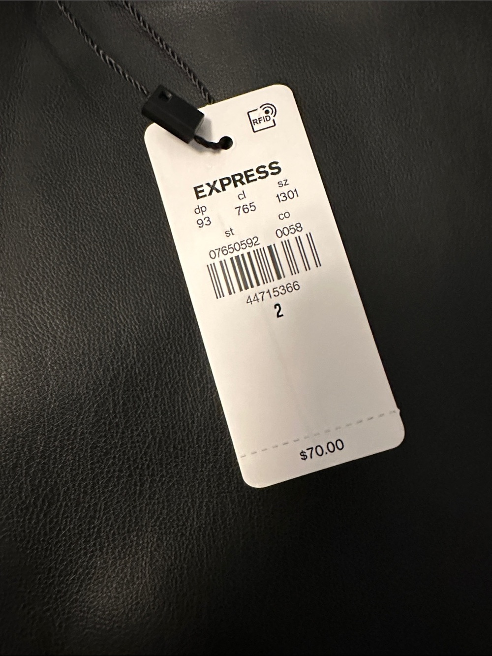 Express Black Faux Leather Mini Skort - Picture 7 of 9